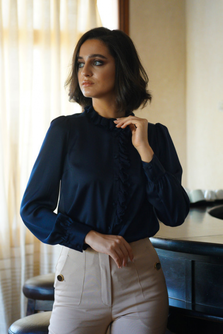 BLOUSE FONCES DENTELLE