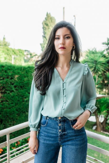 Blouse verte pastel