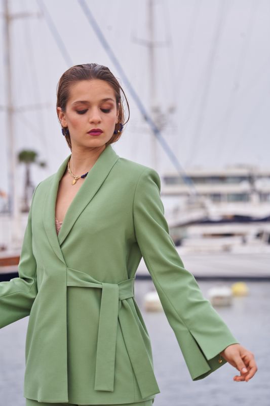 Veste Kenji vert élégante - Collection Aguamarina ANAE MOROCCO