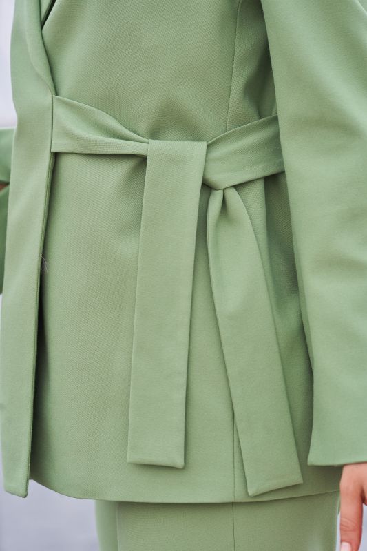 Détails sophistiqués de la Veste Kenji vert - Aguamarina ANAE MOROCCO