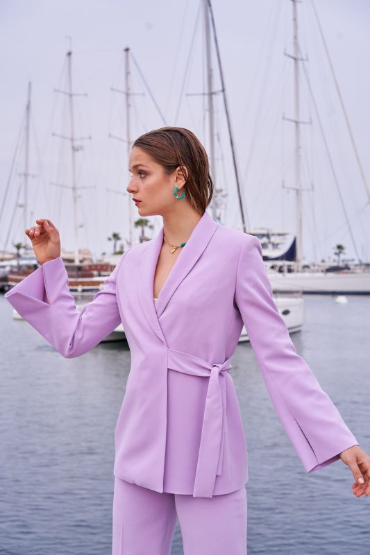 Veste Sakura mauve élégante - Collection Aguamarina ANAE MOROCCO