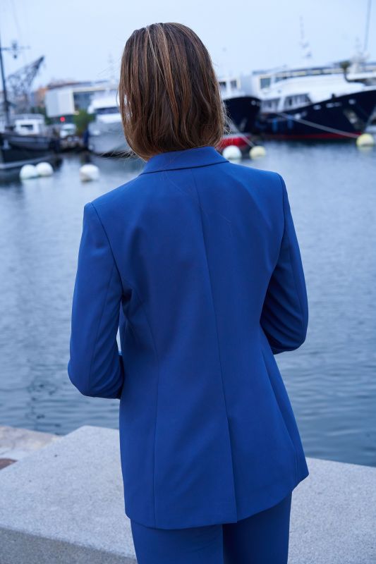 Veste Sofia en bleu profond - Style Aguamarina ANAE MOROCCO