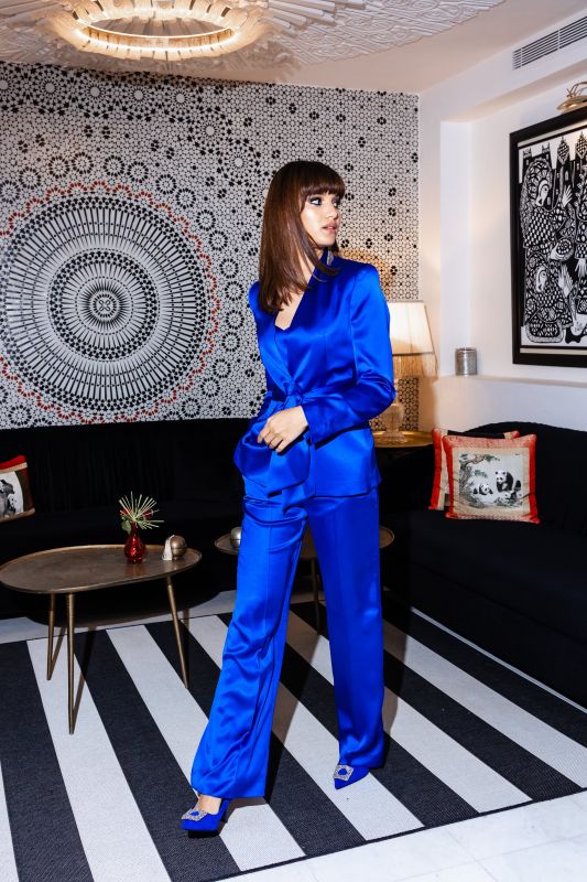 Veste Stacy bleue pour une allure chic et moderne - Collection Back in Style ANAE MOROCCO