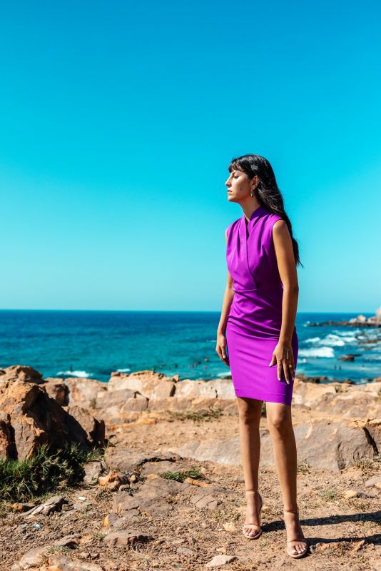 Charme discret de la Robe Letty rose, par ANAE MOROCCO.