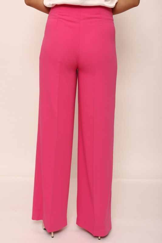 Vue arrière du Pantalon Carl long pour femmes, rose, coupe élégante - Natural 23.