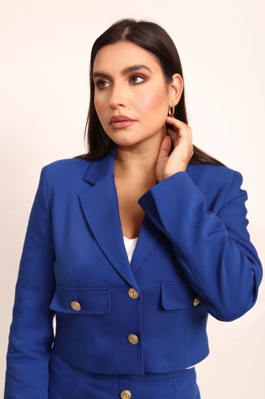 Arrière de la Veste Carter bleue, design moderne et raffiné - Natural 23.
